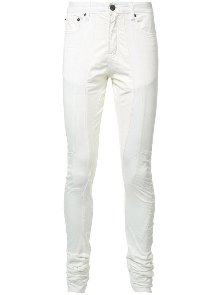 Private Stock Skinny Trousers, Size: 36, White, Cotton