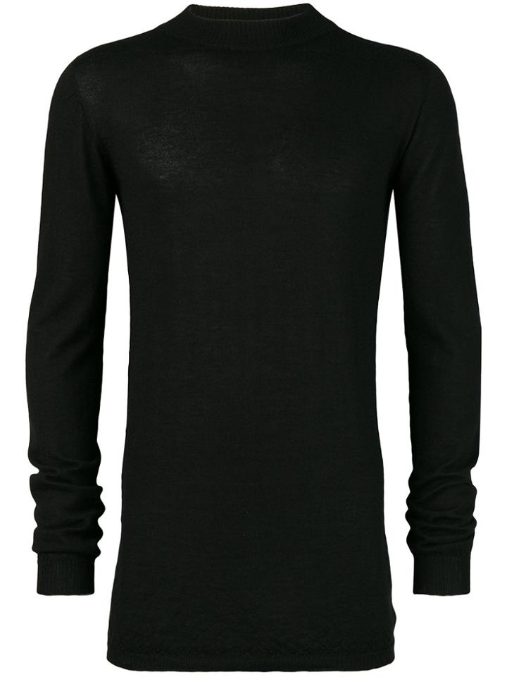 Rick Owens Soft Round Neck Jumper - Black