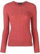 Polo Ralph Lauren Logo Cable-knit Sweater - Red