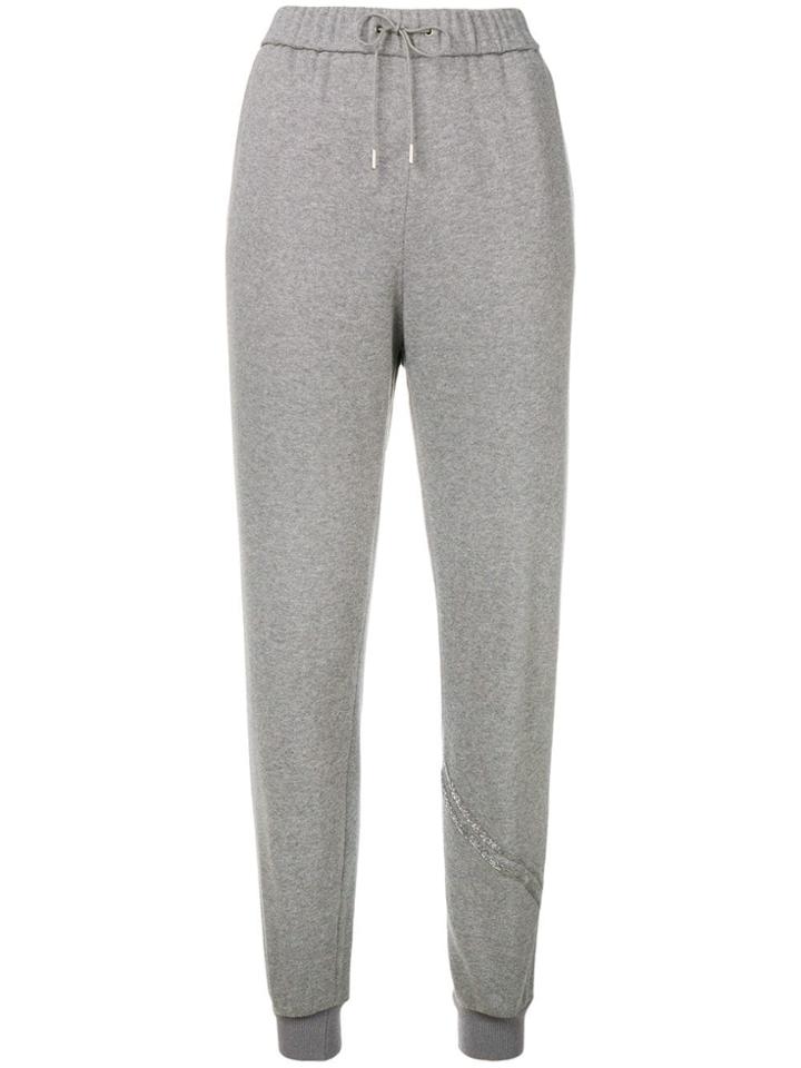Fabiana Filippi Embellished Track Trousers - Grey