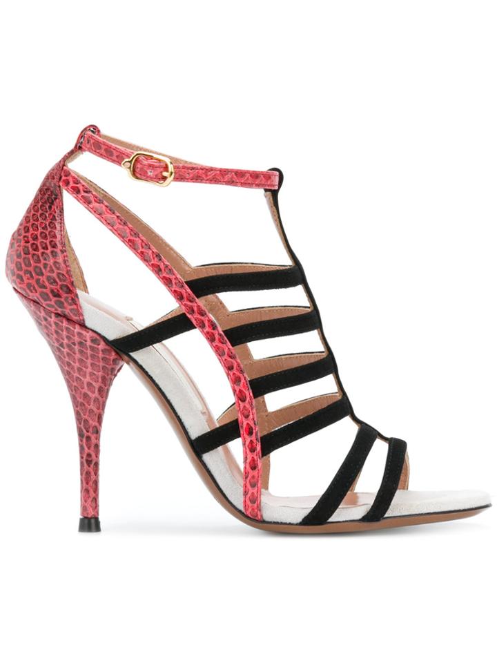 L'autre Chose Ankle Fastened Sandals - Black