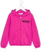 Moschino Kids Logo Print Hoodie, Size: 12 Yrs, Pink/purple