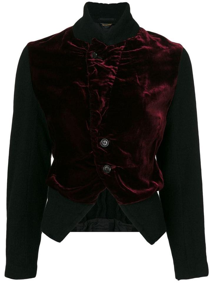 Comme Des Garçons Pre-owned Velveteen Fitted Bomber Jacket - Red