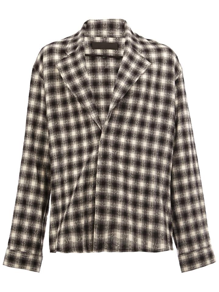 Haider Ackermann Checked Shirt, Men's, Size: Xs, Black, Cotton/wool