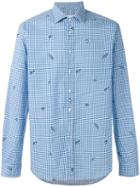Etro - Checked Fish Print Shirt - Men - Cotton - Xl, White, Cotton