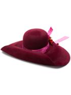 Gucci Upturned Wide Hat - Red
