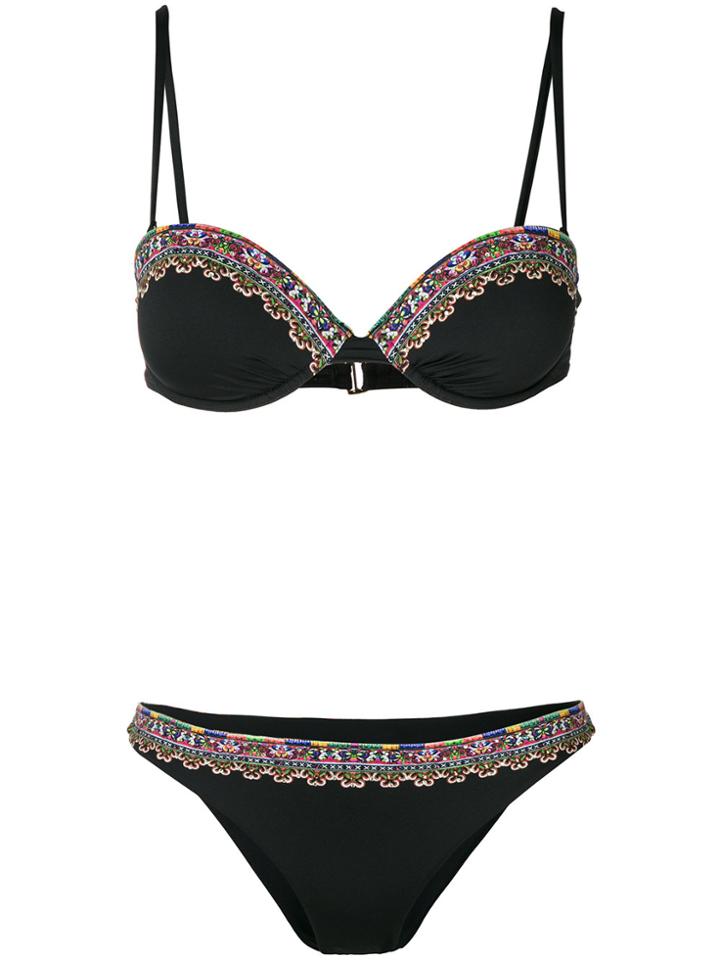 Camilla Printed Bikini - Black