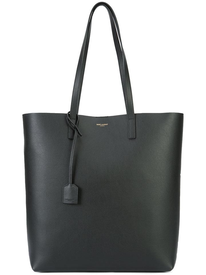 Saint Laurent Medium Shopper Tote, Women's, Black, Leather