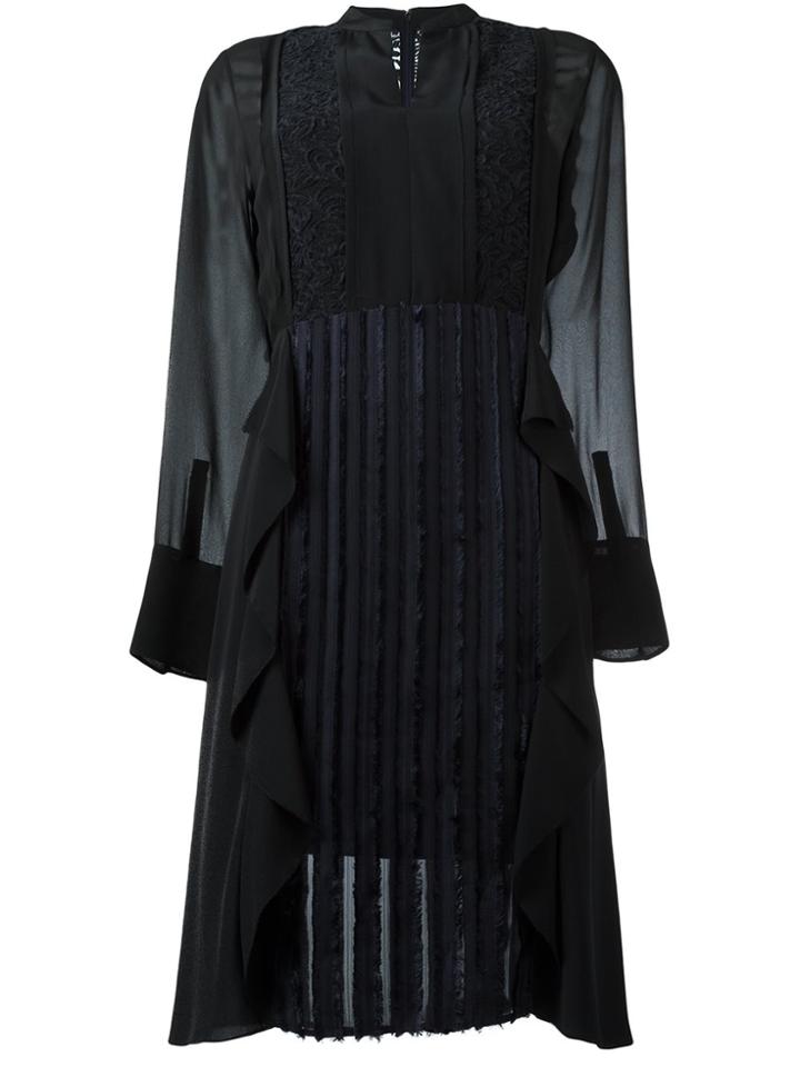 3.1 Phillip Lim Lace Chest Panel Dress - Black