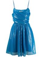 Msgm Sequin Detail Wrap Dress - Blue
