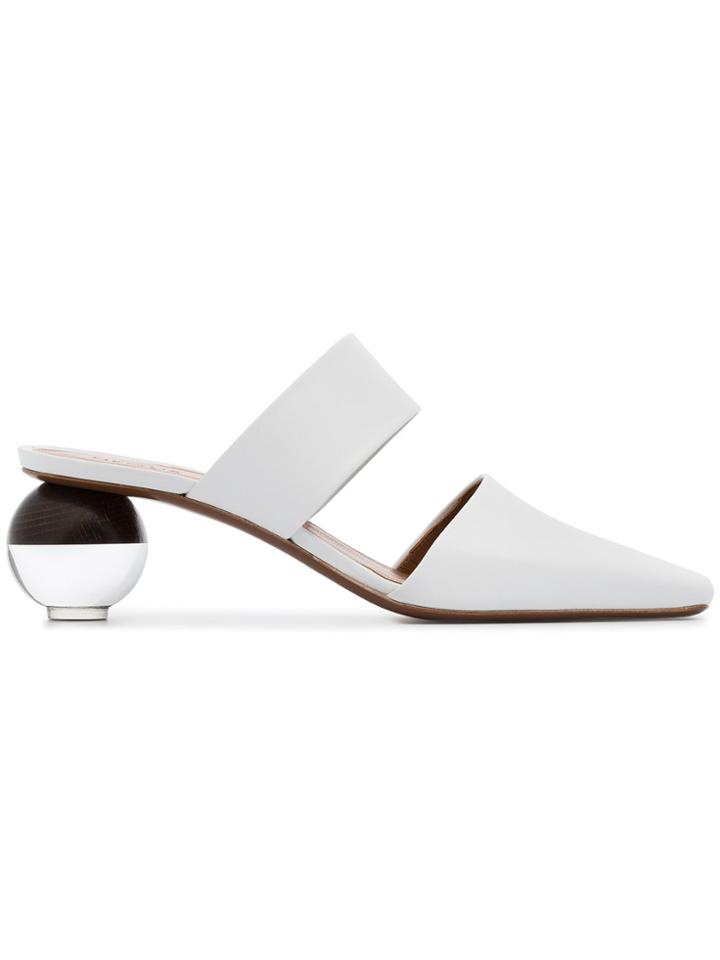 Neous White Masdevallia 55 Leather Mules