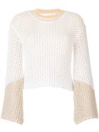 Chloé Perforated Layer Jumper - White