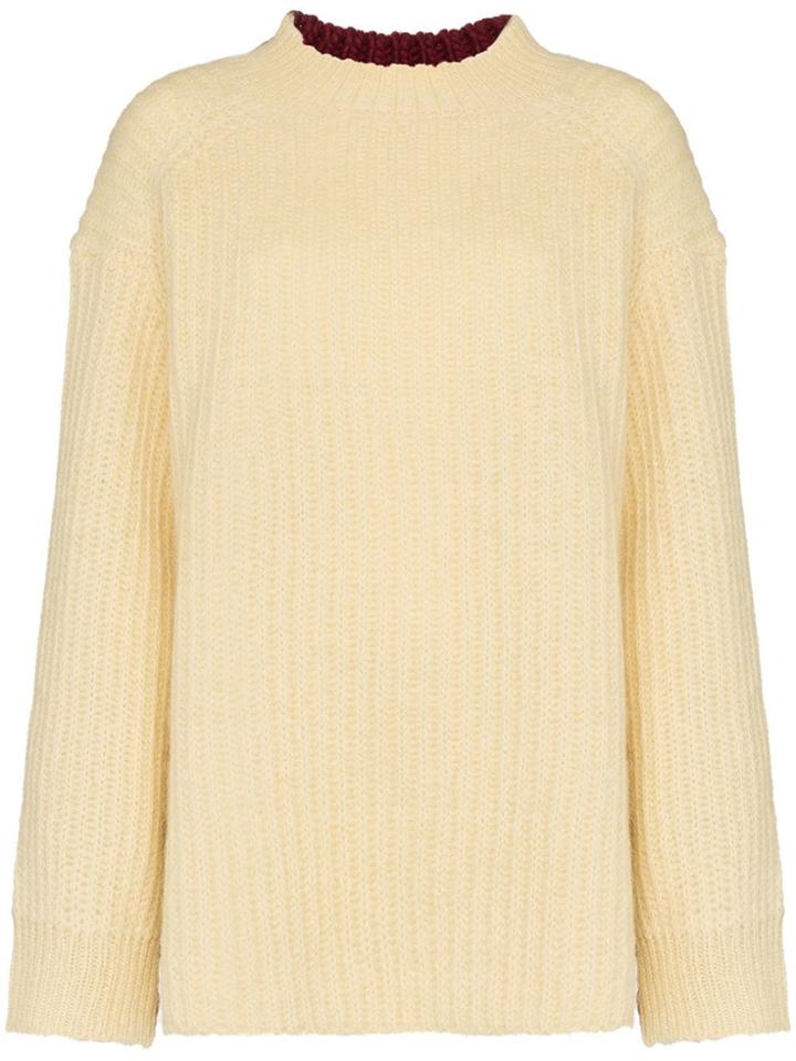 Calvin Klein 205w39nyc Oversized Contrast Back Wool Mohair-blend