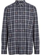 Burberry Fil Coupé Check Cotton Shirt - Blue