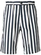 Eleventy Striped Bermuda Shorts - Blue