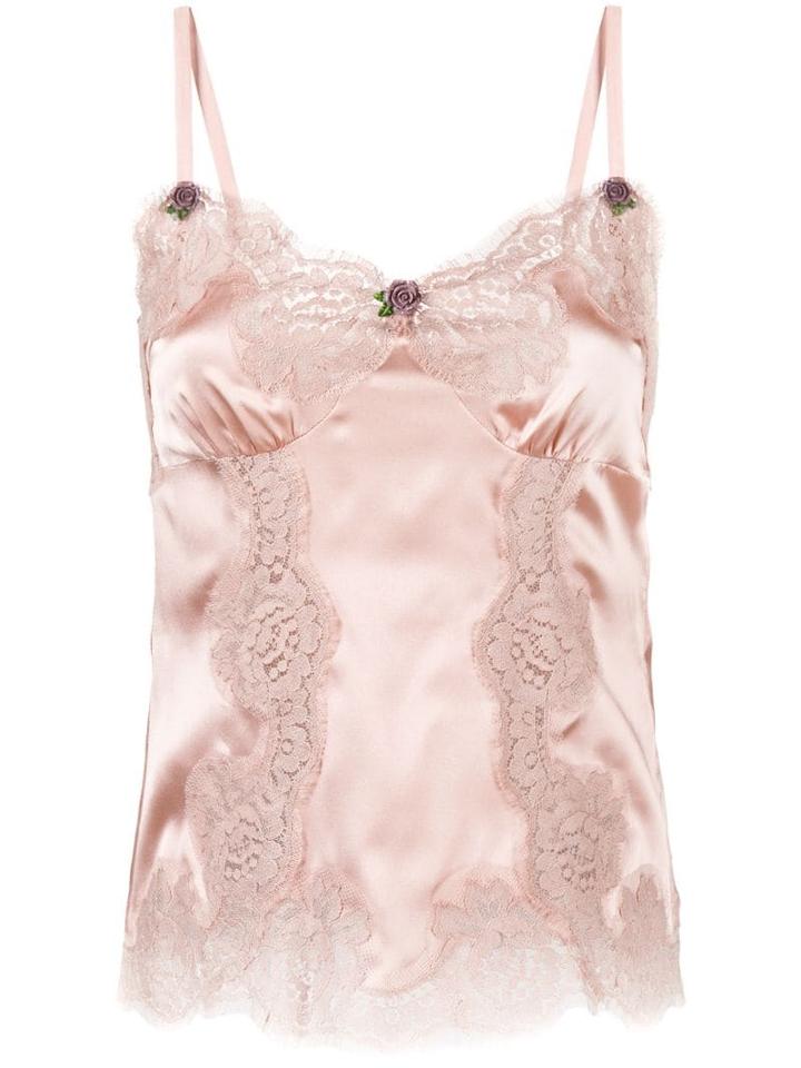 Dolce & Gabbana Lace Detail Cami - Pink