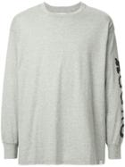 Facetasm Sleeve Print T-shirt - Grey