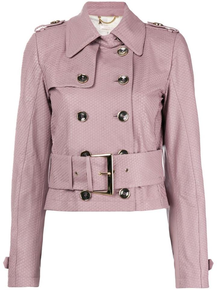 Patrizia Pepe Double-breasted Trench Jacket - Pink