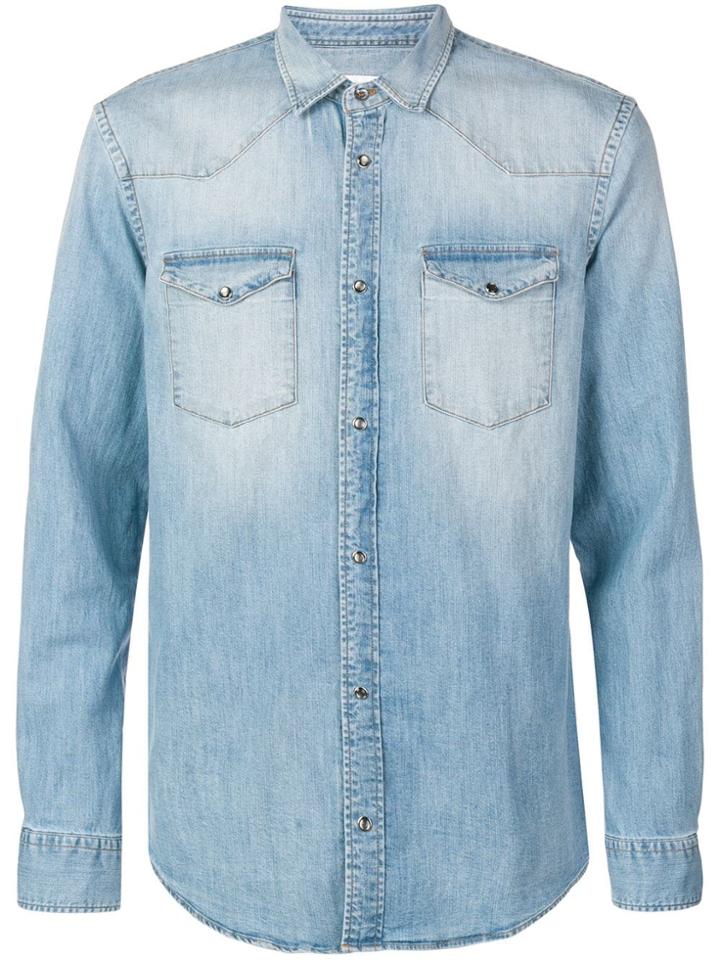 Dondup Fitted Denim Shirt - Blue