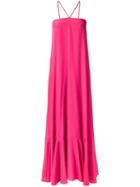 Adriana Degreas Long Silk Dress, Women's, Size: Medium, Pink/purple, Silk