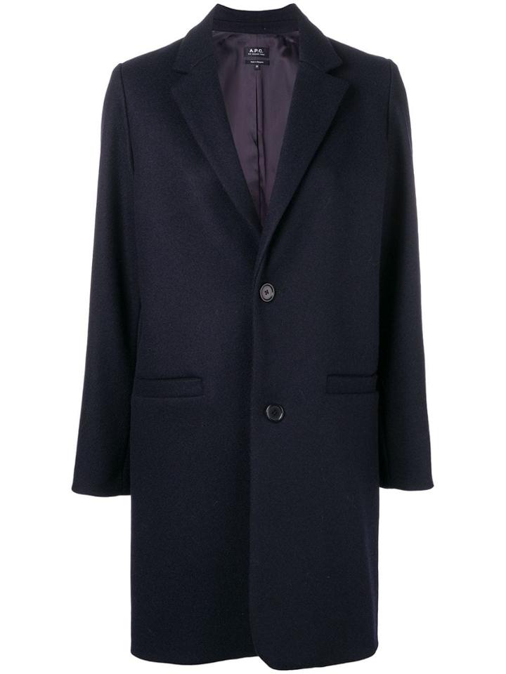 A.p.c. Loose Fitted Coat - Blue