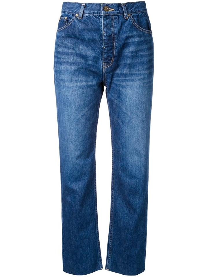 Le Ciel Bleu Straight Leg Jeans, Women's, Size: 34, Blue, Cotton