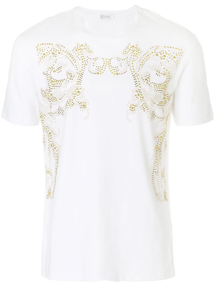 Versace Collection Embellished T-shirt - White