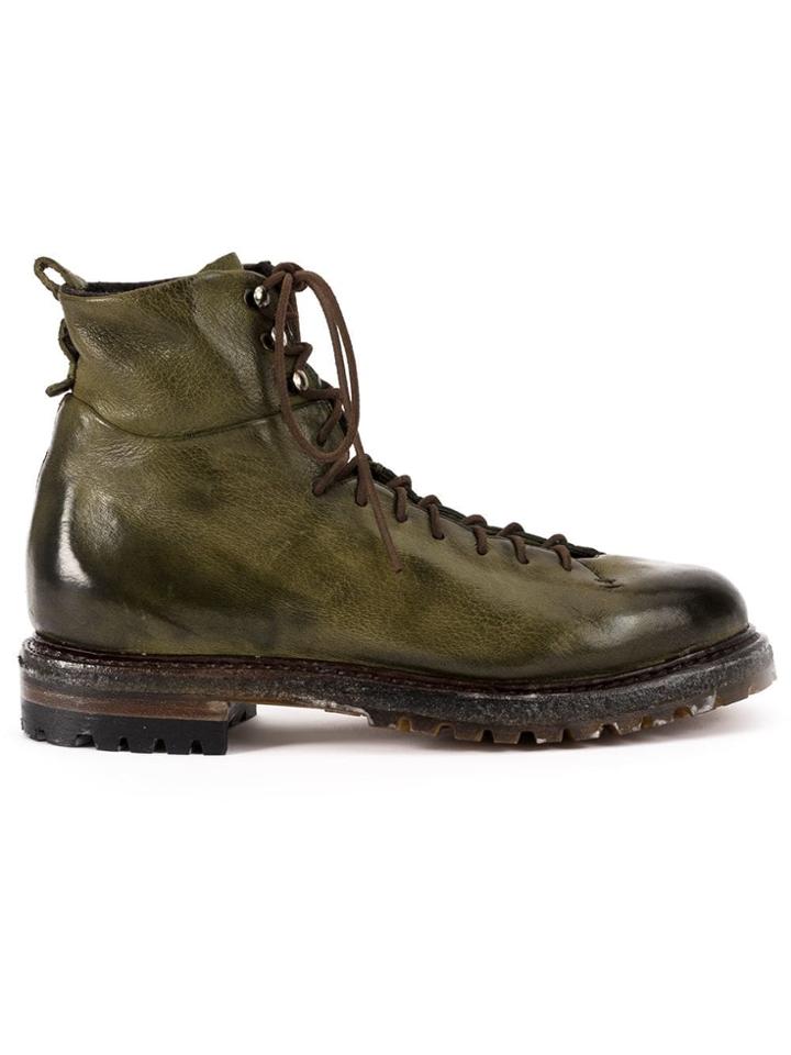 Silvano Sassetti Lace Up Boots - Green