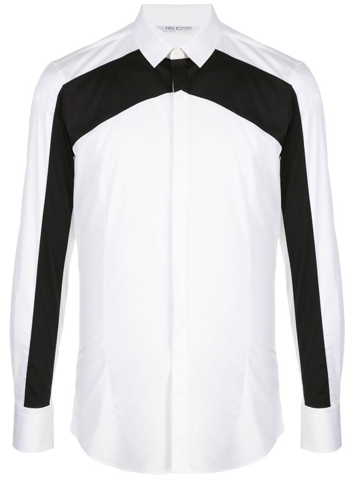 Neil Barrett Fitted Tuxedo Shirt - White