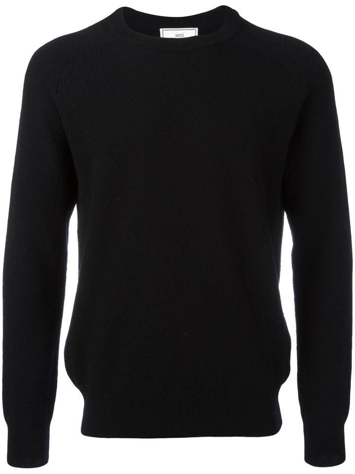 Ami Alexandre Mattiussi - Ami De Coeur Sweater - Men - Wool - Xxl, Black, Wool
