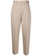 Valentino Vintage 1980s Tapered Trousers - Neutrals