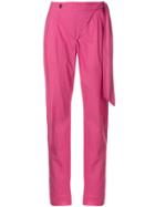 Moschino Vintage Tapered Wrapped Trousers - Pink & Purple