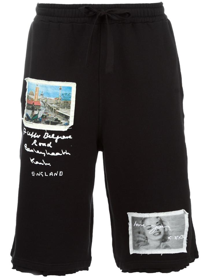 Blood Brother Multi Patch Detail Track Shorts - Black