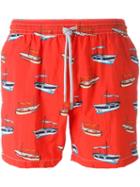 Capricode Boat Print Swim Shorts