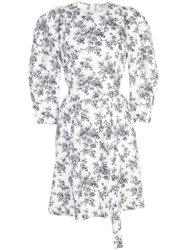 Jason Wu Floral Pattern Midi Dress - White