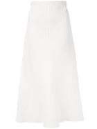 Tibi Ribbed Midi Skirt - White