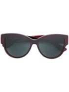 Saint Laurent Eyewear Oval Frame Sunglasses - Red