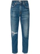 Citizens Of Humanity Crop Ripped Skinny Jeans - Blue