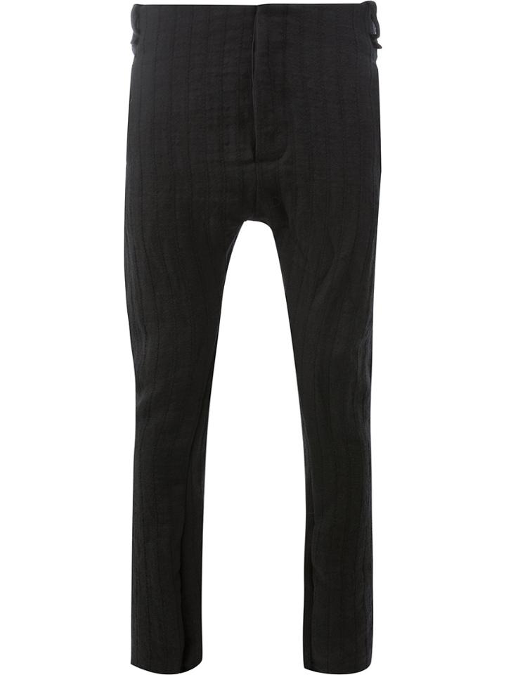 Masnada Drop Crotch Skinny Trousers - Black
