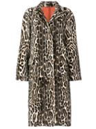 Calvin Klein 205w39nyc Long Leopard Print Coat - Neutrals