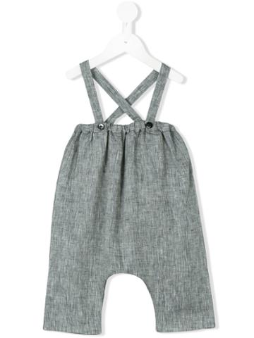 Violeta E Federico - Suspender Shorts - Kids - Linen/flax - 18 Mth, Grey