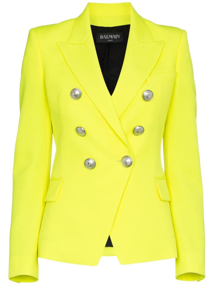 Balmain Classic Slim-fit Blazer - Yellow & Orange