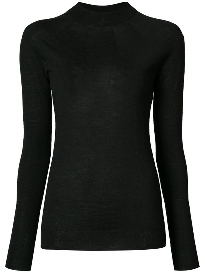 Lemaire Slim-fit Long Sleeved Top - Black