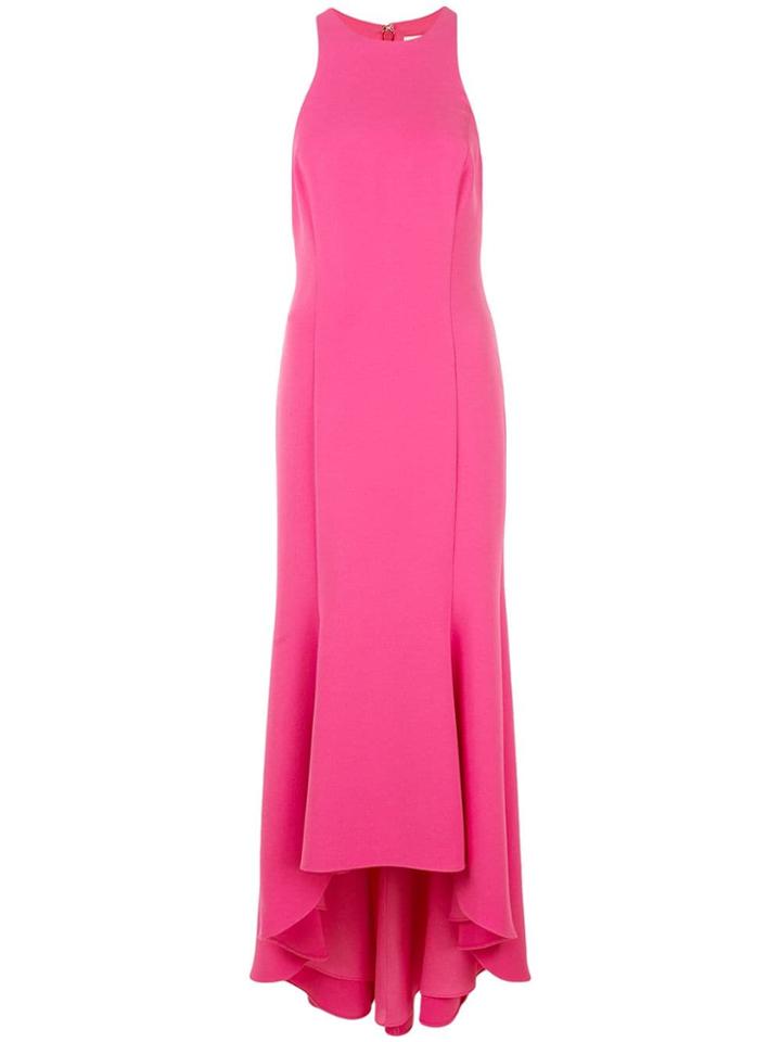 Halston Heritage Asymmetric Hem Midi Dress - Pink