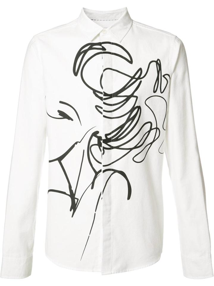 Private Stock Abstract Print Shirt - White