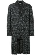Comme Des Garçons Vintage Brocade Jacquard Coat - Grey