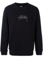 Stussy Logo Sweatshirt, Men's, Size: Large, Black, Cotton/polyester