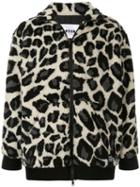 Msgm Leopard Print Jacket - White