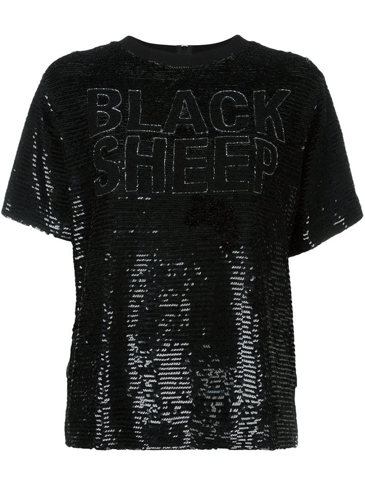 Ashish Sequin T-shirt, Women's, Size: Medium, Black, Silk/cotton/spandex/elastane