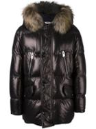 Bally Padded Coat, Men's, Size: 48, Grey, Feather Down/lamb Skin/nylon/racoon Fur